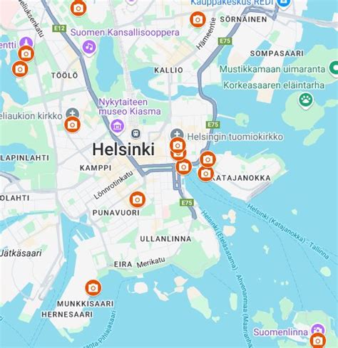 Google Map of Helsinki, Finland .